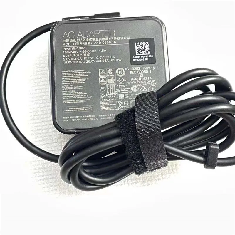 65W PD fast Charger adapter power for asus tablet UX390 B9440UA ZenbookX U4700J U3700J laptop type-c plug for ROG