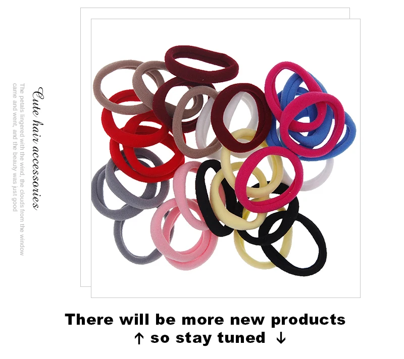 4,3cm Damen Pferdeschwanzhalter Gummiband Scrunchie Haarband Mädchen Yoga Haargummi Nylon Elastisches Haarband Haaraccessoires 30 Stück/Set – Detail 14