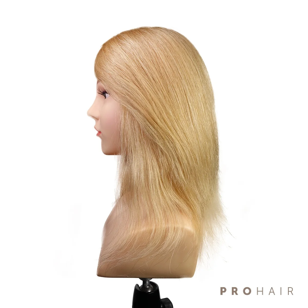 Mannequin-Head  30CM  100% Light Blond Human Hair Competition Mannequin Head Hairdressing Mannequin Doll Head for Hairdressers