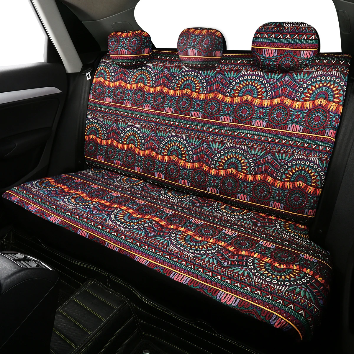 Baja Blanket Car Seat Covers set Magic Boho Designs Universal Size Fit for Most Cars SUVs Trucks Vans Woven Fabric Full Set Pack