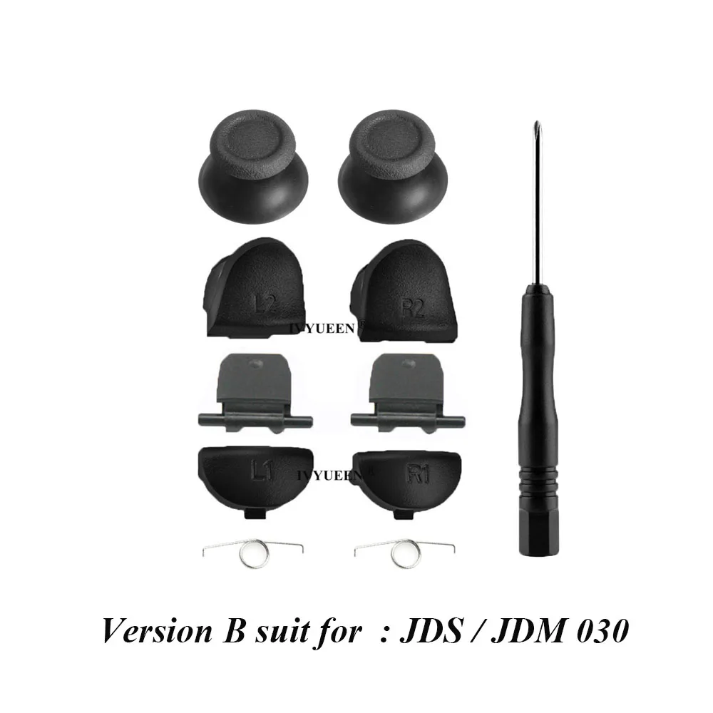 IVYUEEN 9 Trong 1 Analog Ngón Tay Cái Gậy Chụp Hình Cho Máy Chơi Game PlayStation 4 PS4 Pro Slim Bộ Điều Khiển L1 R1 L2 R2 Nút Kích Hoạt cho Tay Cầm Dualshock 4 Sửa Chữa