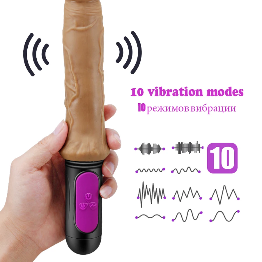 Consolador realista con calefacción para mujer, vibrador con curva de 10 velocidades, pene suave y enorme, punto G, Vagina y ano, masturbador,