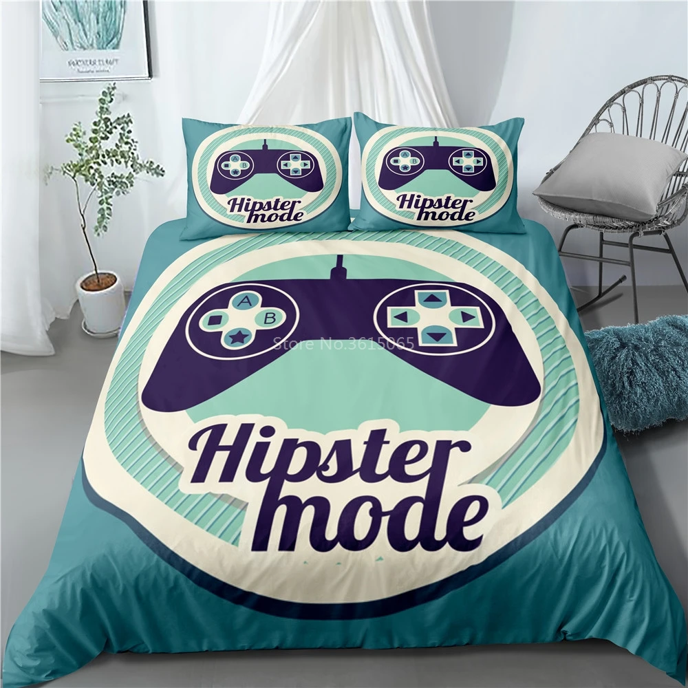 Hot Gamepad Bedding Set for Boys Kids Gamer Bedding Set Queen King Modern Gamer Comforter Cover Set Video Game Duvet Cover Sets