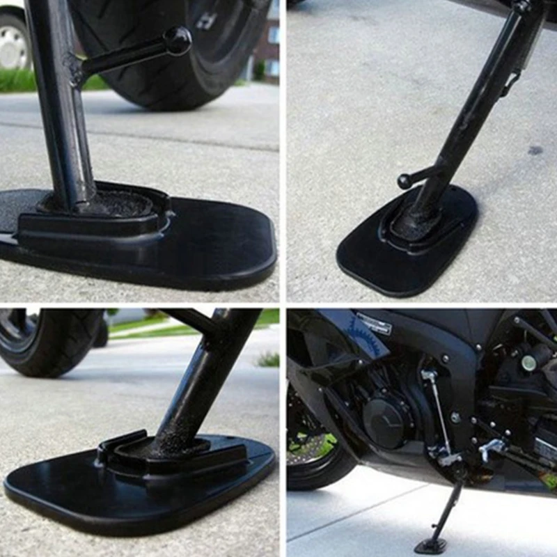 Motorcycle Bike Kickstand Side Kick Stand Pad Plate Base For Yamaha Honda Harley Covers Ornamental Mouldings Stand Base Plate