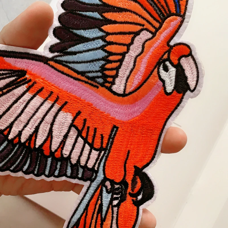 Embroidery Patches for Clothing Accessories, Embroidery Badges, Cartoon Animal, Bird, Wholesale