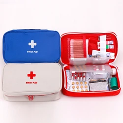 Kit de primeros auxilios portátil para viajes al aire libre, bolsa de emergencia grande, Kit de supervivencia, caja médica roja/azul/gris para el hogar, coche, Camping al aire libre