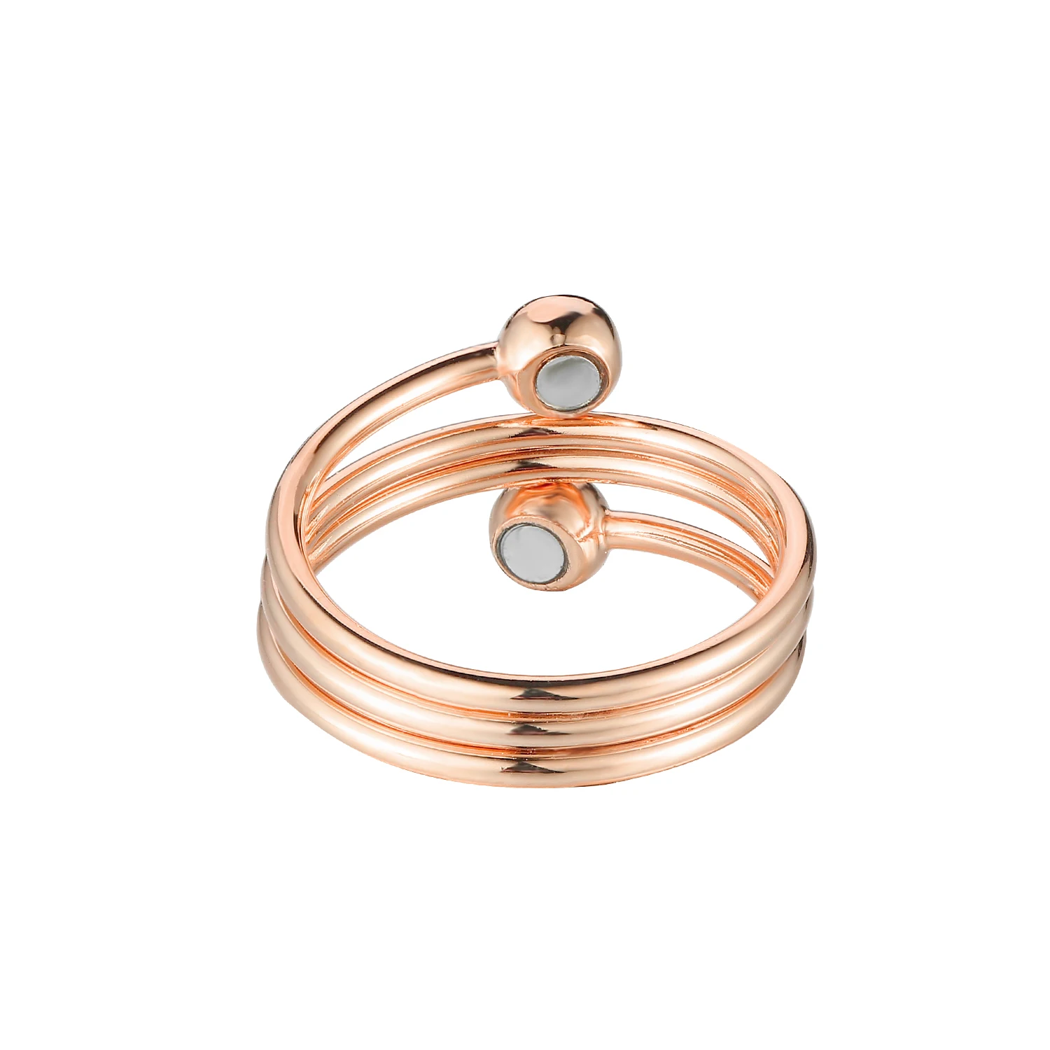 OKtrendy Adjustable Copper Rings Magnetic Health Energy Metal Open Cuff Ring Arthritis rose gold plated Finger Ring for women