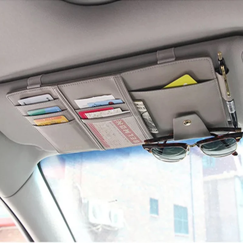 

Car supplies sun visor clip eye hanging bag car bill storage bag sun shade set driver's license card pen card plug