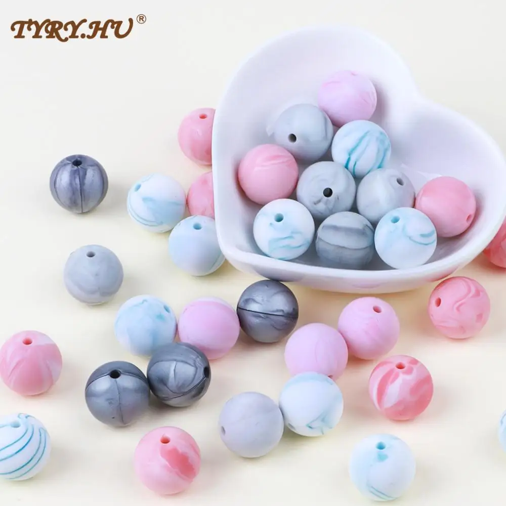 12mm 10Pcs Silicone Beads BPA Free Material for DIY Baby Teething Beads Necklace Toy Gift Food Grade Baby Teether TYRY.HU