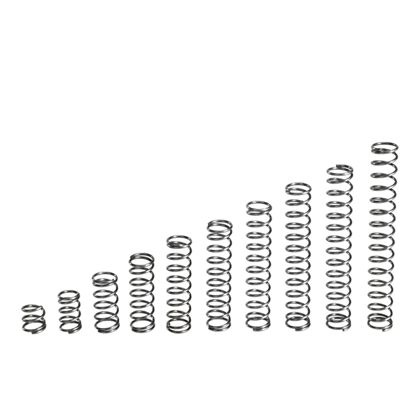 

5PCS, Compressed Springs, 2.5mm Wire Diameter x 13mm Outer Diameter x (20-100)mm Free Length, Spring Steel Compressed Springs