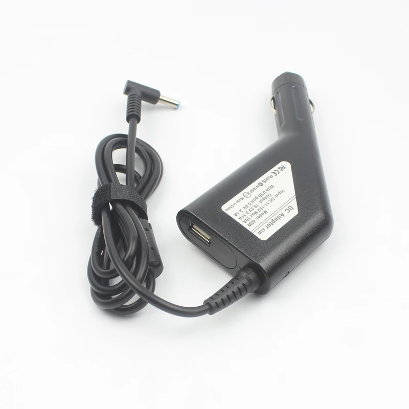 19.5V 2.31A Laptop Adapter DC Car Charger with USB Power for HP EliteBook G3 820 G4 840 1040 G2 1040 G1 1040 1030 725 Blue Jack