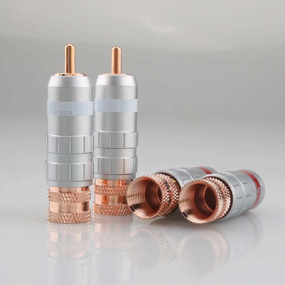 

HI-End red copper plated RCA Plug Audio Video Cable Adapter Solders