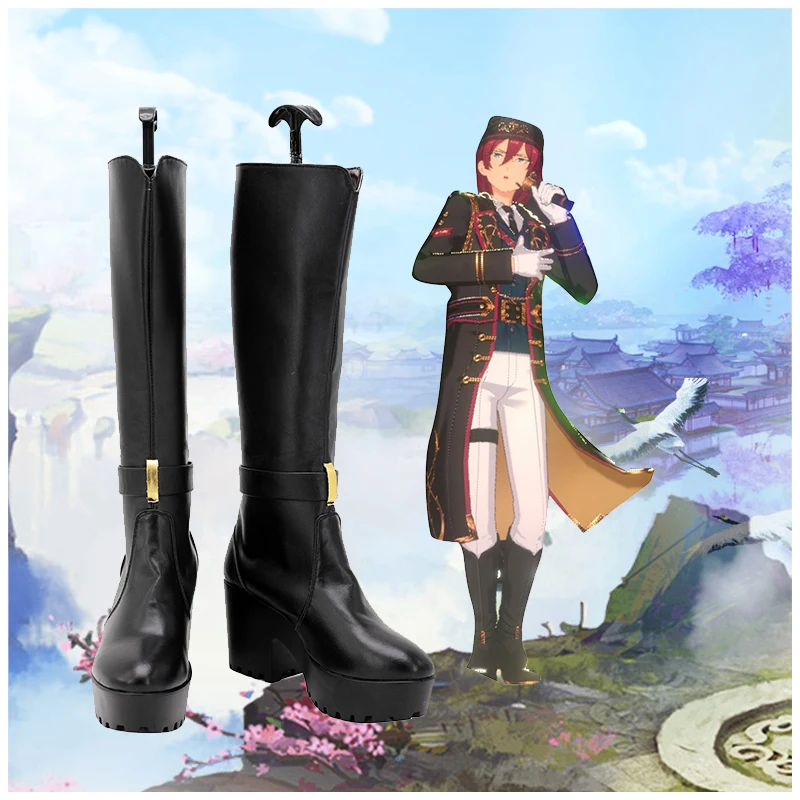 

Ensemble Stars Saegusa Ibara Black Shoes Cosplay Long Boots Newest Custom Made For Halloween CosplayLove