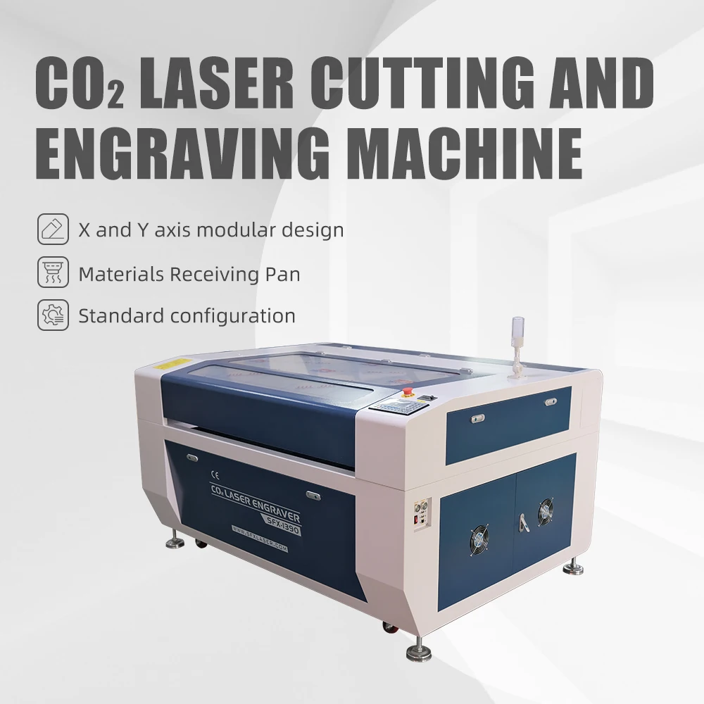 130W CO2 Laser Cutting Machine  Laser Engraving Machine with Ruida System S&A Water Chiller