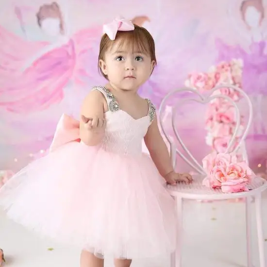 Baby Girl Dress 1 2 3 4 8 Years Toddler Tutu Children Princess Dress First Birthday Party Christening Gown