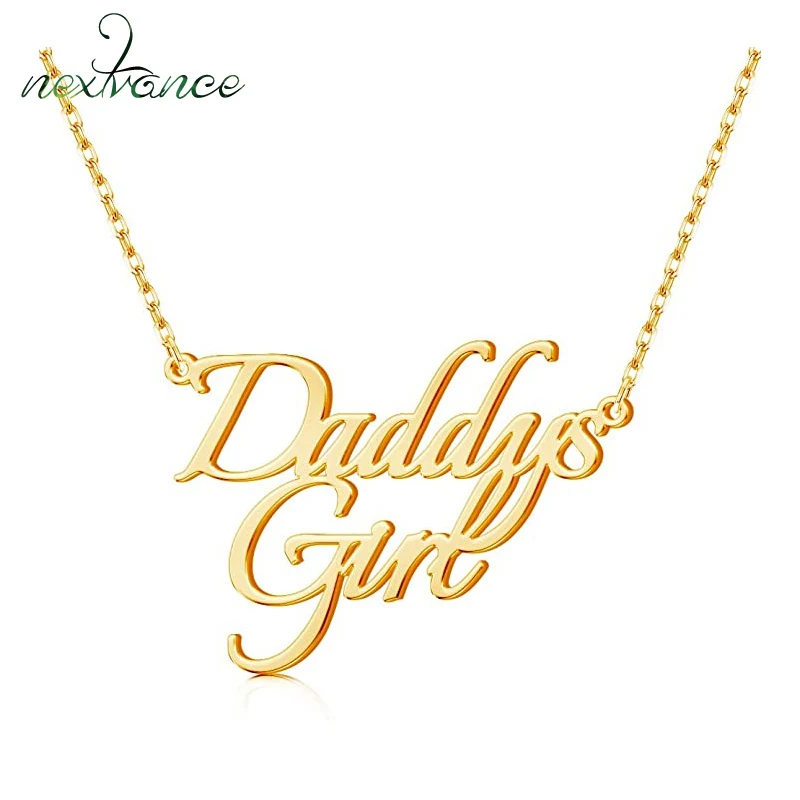 

Nextvance Stainless Steel Customized Gold Color Necklace Personalized Creative Name Pendant Letter Women Men Necklaces jewelry