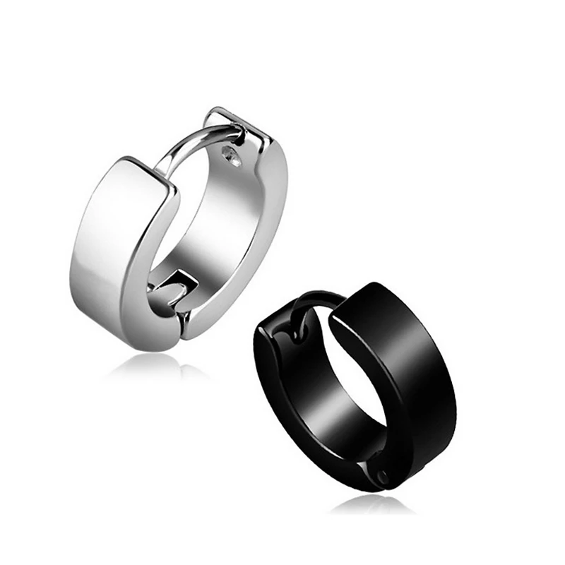 50pcs Punk Hoop Earrings Trendy Small Women Girl Coloful Round Circle Earring Anti-allergy Brinco Accessories Stainless Steel