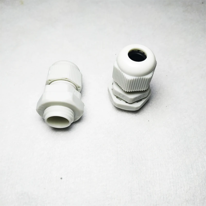 Cable impermeable glándula IP68 entrada de cables 10 Uds. PG7 para 3-6,5mm PG9 PG11 PG13.5 PG16 PG19 PG21 conector de Cable de plástico de nailon