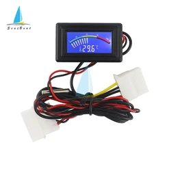 Digital LCD Pointer Thermometer Car Water Temperature Meter Gauge C/F for Computer Case Air Conditioning Boilers