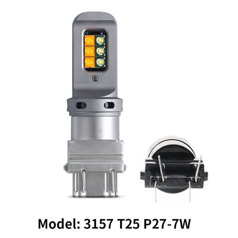 2 шт. Автомобильные светодиодные фонари двухцветные 1157 BAY15D P21 / 5W двухцветные Canbus автомобильные DRL указатели поворота 2 в 1 лампы 7443 W5W 3157 12 В диодный янтарь