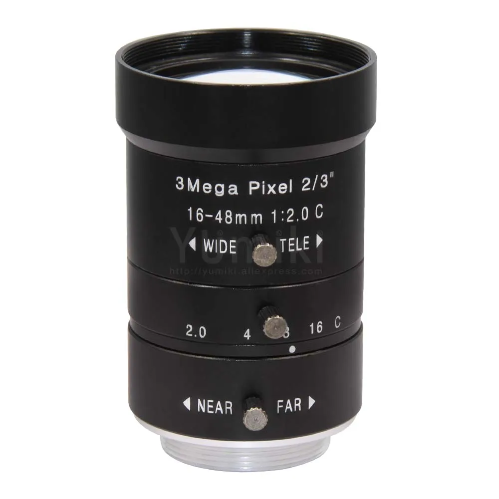 Industrial Camera Lens, Fixed Focus, 2/3