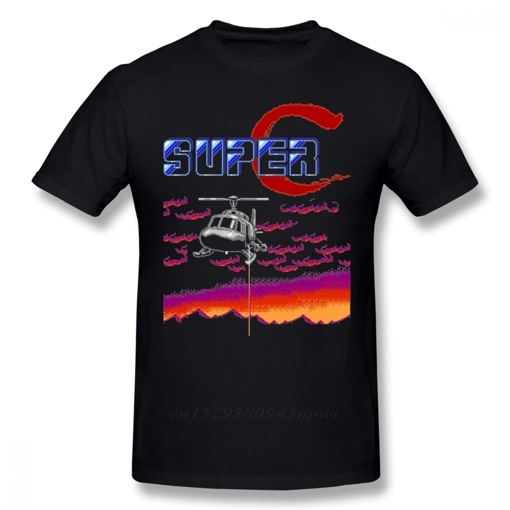 100% Cotton Hipster Super Contra NES  Console Game Tee Shirt MenMan Short Sleeve Free Shipping Homme T Shirt