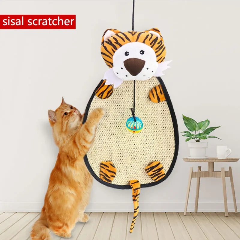 Necessary Protect Furniture Sisal Cat Scratch Pad with Bells Pet Toys Vent Wildness Sharpen Claws Cute Scratching Post for Cat