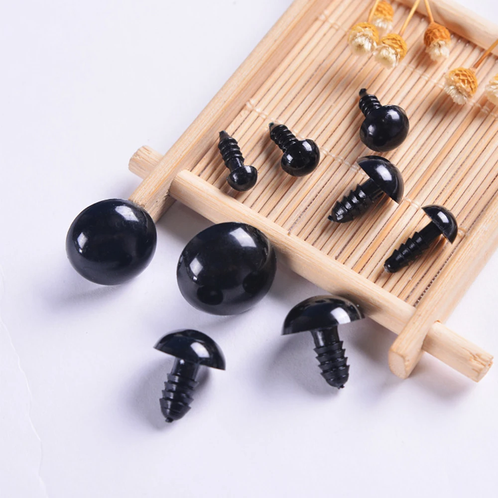 100pcs 10mm Eyeball Doll Accessories Black Plastic Plush Safety Eyes Amigurumi For Toys 6mm 8mm 12mm DIY Funny Toy Eyes Animal