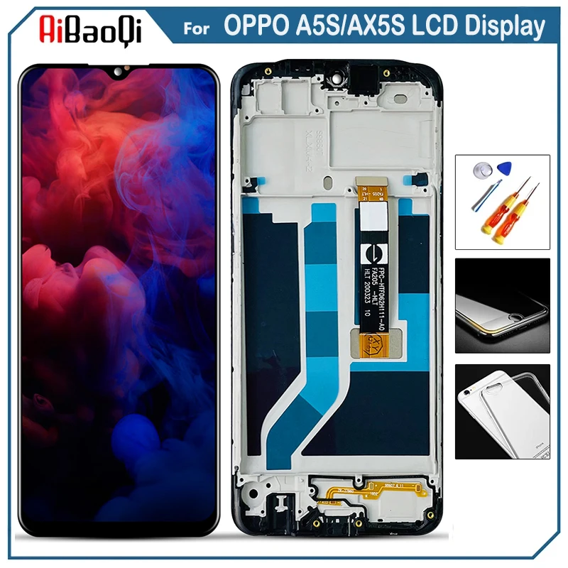 

Original For OPPO AX5S CPH1920 LCD Display Screen Touch Digitizer Assembly For 6.2 inch OPPO A5S CPH1909 With Frame