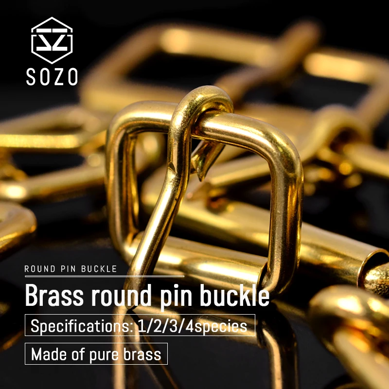 SOZO Кожа ремесло работы Чистая медь латунь круглая пряжка высокое качество оборудования для сумки