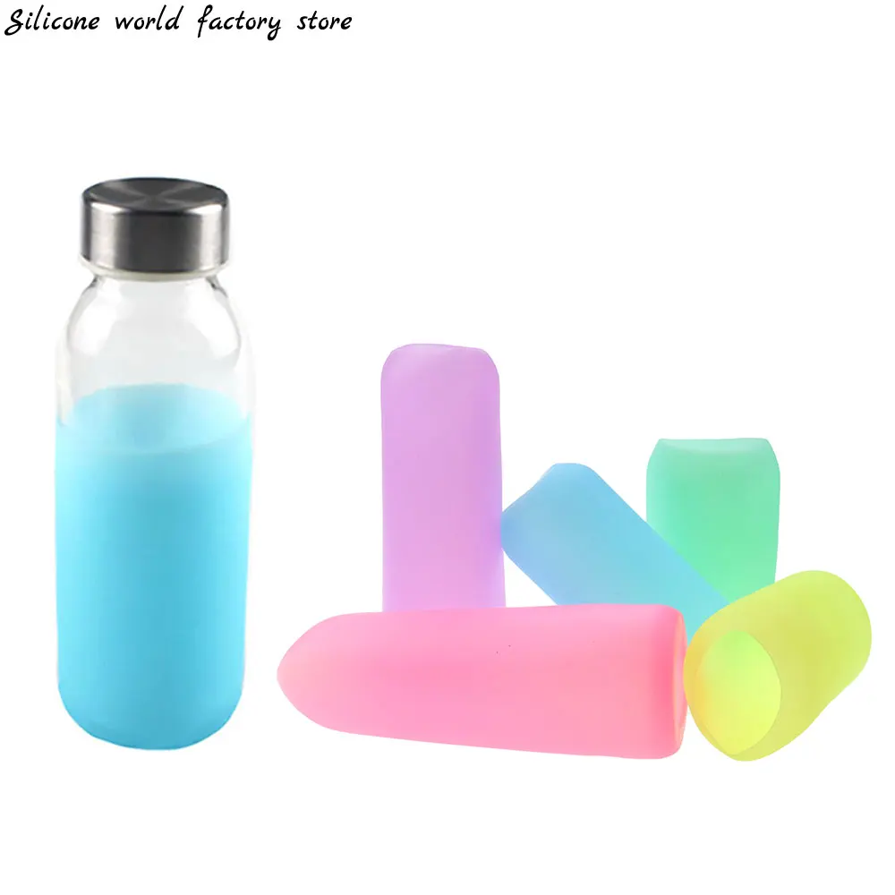 5.5CM Silicone Water Bottle Cover High 10.5/14.5cm Bottle Sleeve Cup Holder Wear Resistant All-inclusive Water Bottle Cover