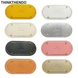 25 12cm fundo oval para bolsa tricô bolsa base couro pu bolsa artesanal almofada crochê acessórios diy mulheres longas