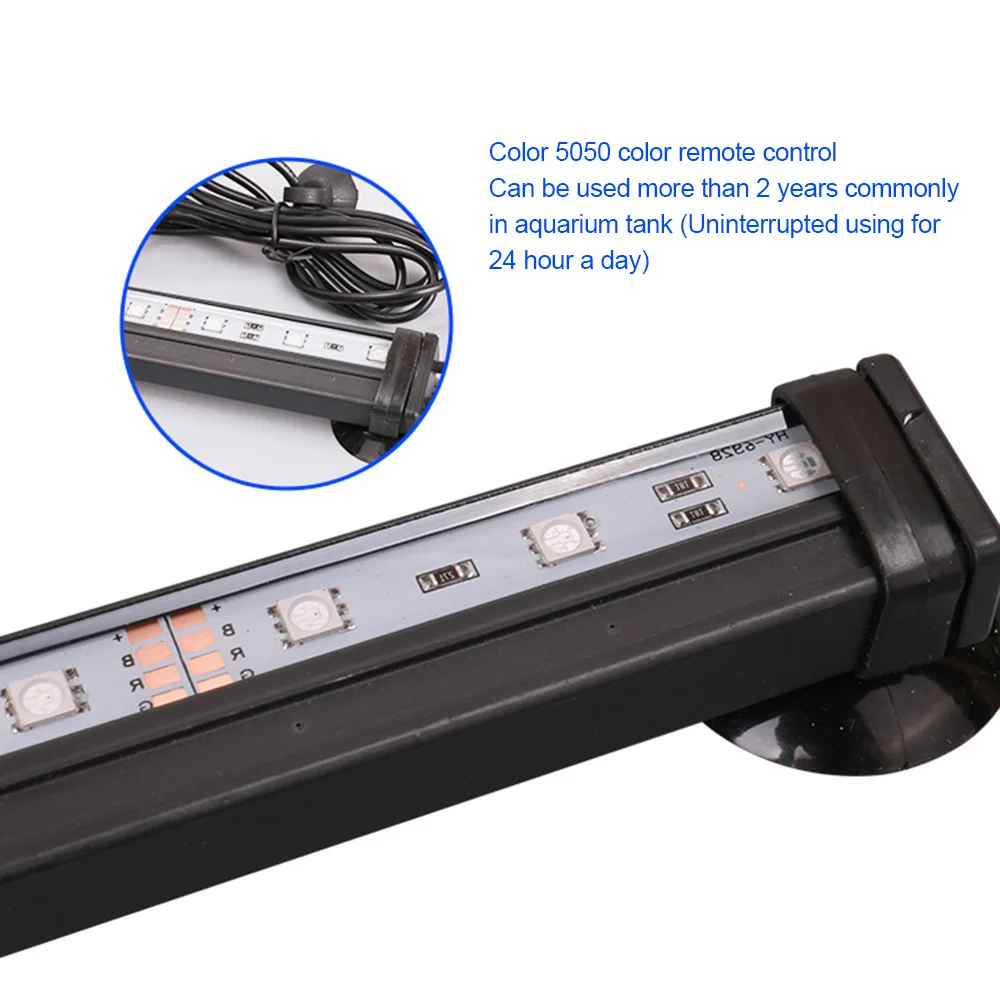 Aquarium LED light Air Bubble Aquarium Lamp Underwater Submersible Fish Tank Light Color Changing Making Oxygen Accessories