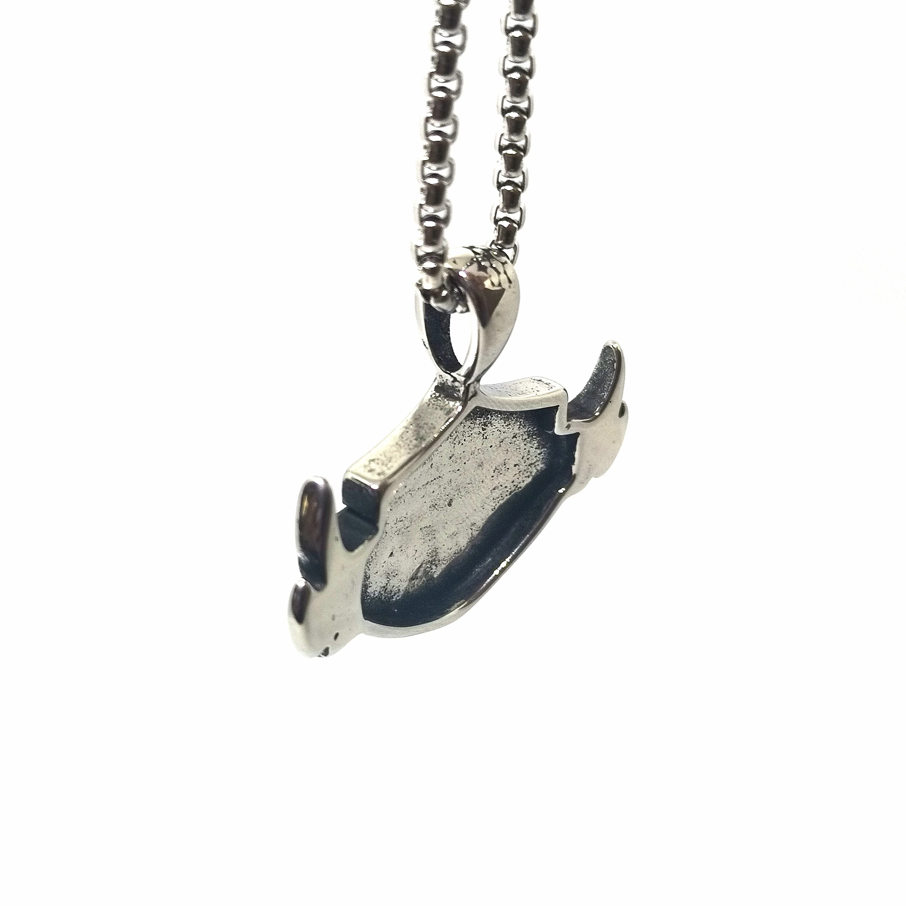 Megin Stainless Steel Titanium HD Motor English Letter Pendant Collar Chains Necklace for Men Women Couple Friends Gift Jewelry