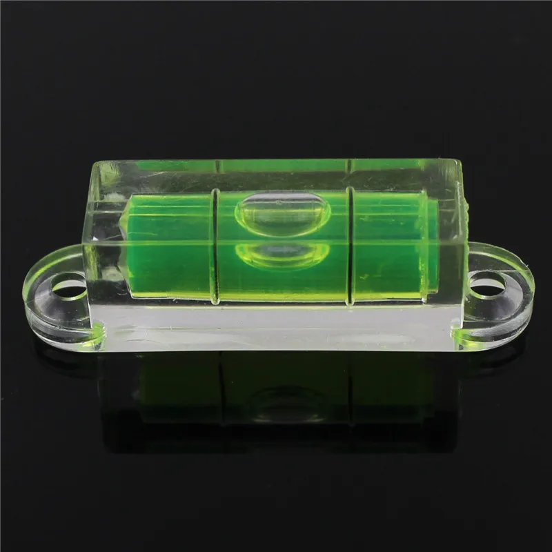 (10 Pieces/Lot) HACCURY Acrylic Square Level Bubble Mini Spirit Level Bubble Green Color with ears