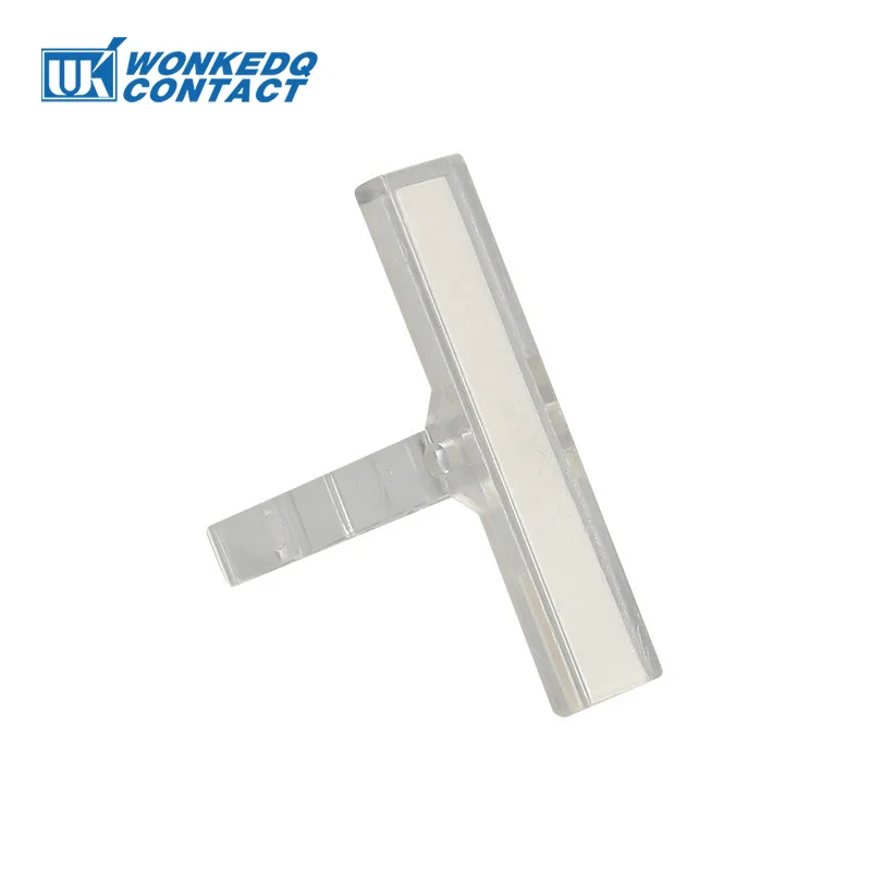 100Pcs KLM-A Terminal Strip Marker Carrier Use with End Clamp Bracket E/UK E/UK-2 NS 35 Din Rail Termin Group Marking Holder