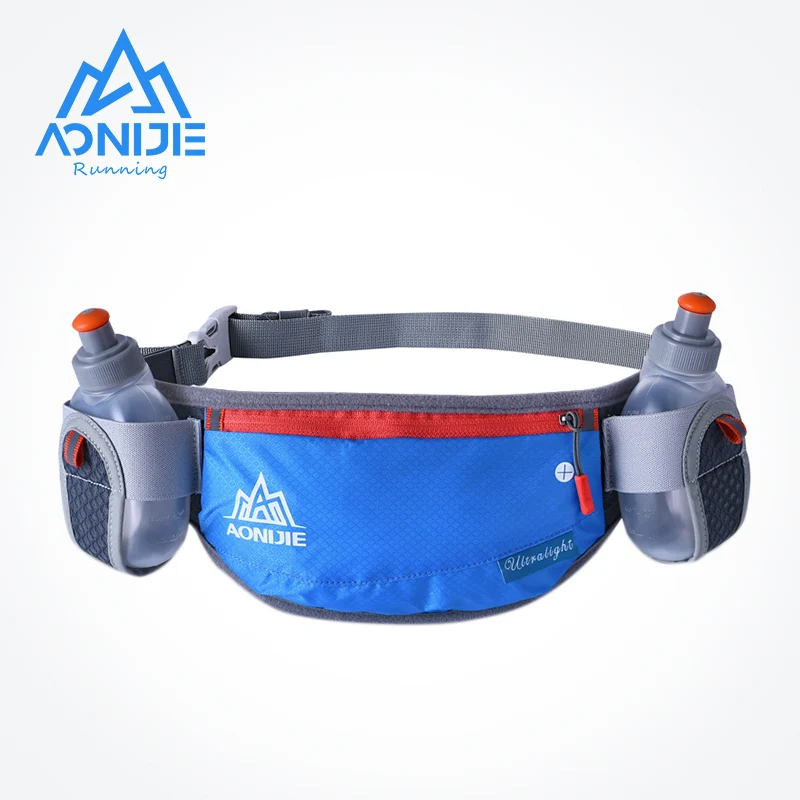 AONIJIE E882 Marathon Jogging Cycling Running Hydration Belt Waist Bag Waist Belt Fanny Pack with 2pcs 170ml Water Bottles