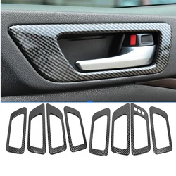 For Toyota Highlander 2015-2019 Carbon Fiber Car Inner Door Handle Cover Door Bowl Frame Trim Accessories Interior decoration