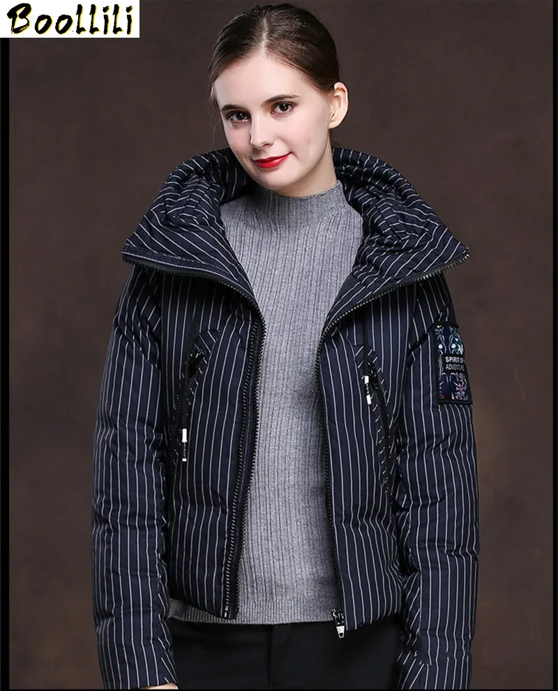 2023 High Boollili Quality Women's White Duck Down Jacket Short Hooded Women Parka Padded Warm Winter Coat Abrigos Mujer