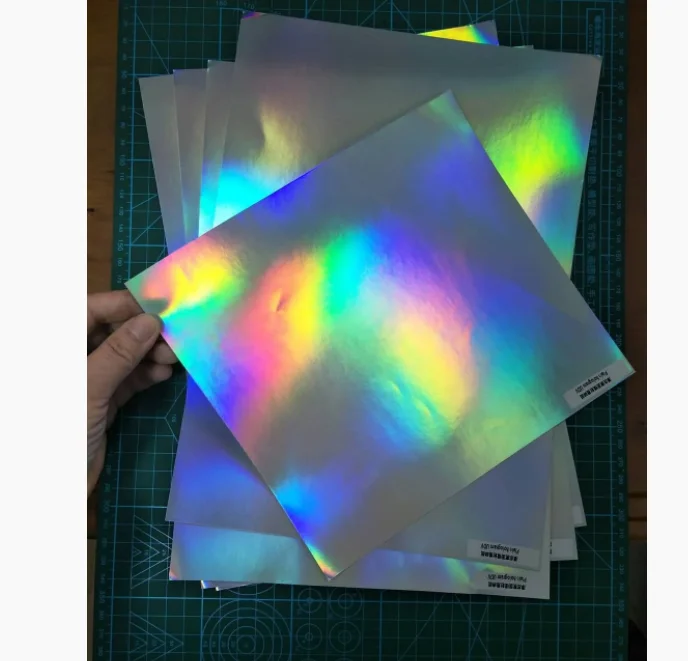 Full color CMYK printing self adhesive perfume label sticker Writable zone hologram strip laminating printable hologram sticker