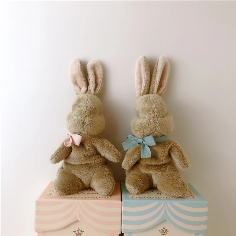 Cute Design Rabbit Plush Dolls For Baby Kids Appease Sleeping Bunny Toys Kawaii Handmade Newborn Brown Rabbits Stuffed Toy Gifts