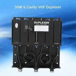 50W VHF 6 Cavity Duplexer N Connector FREE tune radio repeat New 136-180Mhz