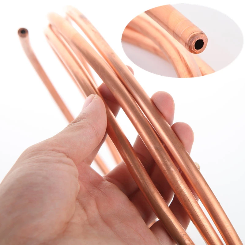 Copper Coil 2/3/4/6/8/10/12/16/19mm Copper Tube Air Conditioning Copper Tube 99.9% T2 Soft Copper Tube