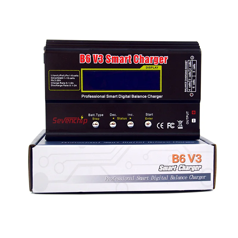 IMAX B6 V3 80W 6A Battery Charger Lipo NiMh Li-ion Ni-Cd Digital RC Charger Lipro Balance Charger Discharger + 15V 6A Adapter