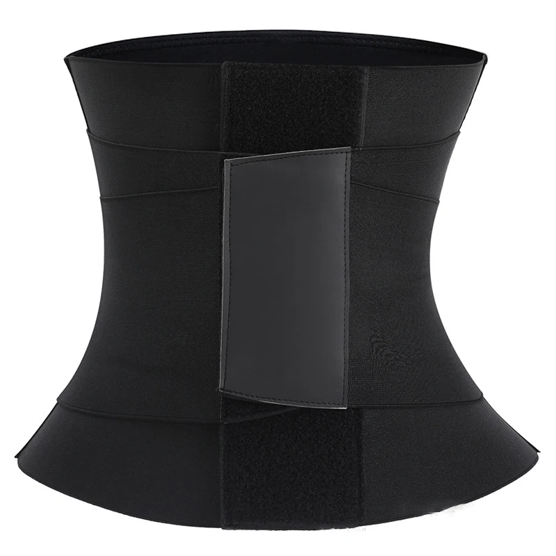 Black Adjustable Waist Trainer Belt Fitness Sport Waist Support Body Shaper Exercise Sweat Waistband Elastic Lumbar Corset Women