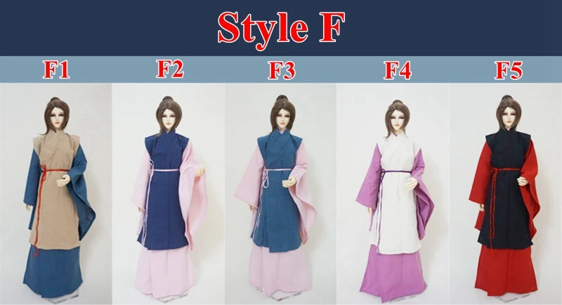 1/4 1/3 Scale BJD Clothes Hanfu Ancient Costume Dress Samurai Outfit For BJD/SD MSD SSDF ID75 Strong Uncle Longhun80 Doll B320BF