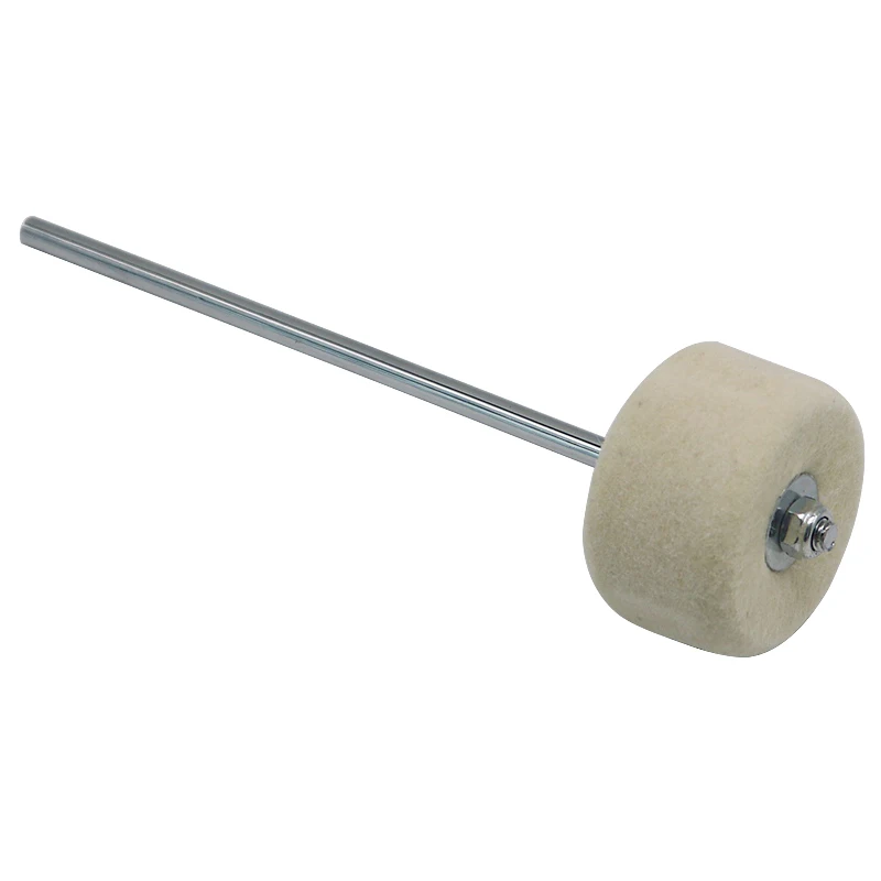 Full Felt Drum Beaters Drum Parts Felt Pedal Beater 180mm Length Stainless Steel Shaft Bass Kick for Drum Hammer 1 Piece