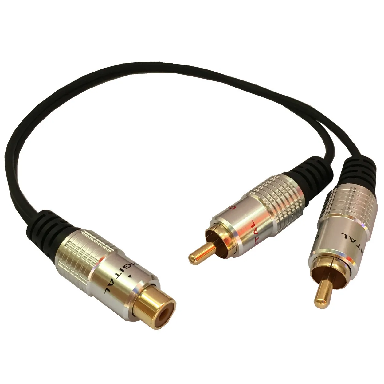 2 RCA (Male) to 1 RCA (Female) Stereo Audio Y Adapter Subwoofer Cable 2 Male to 1 Female Y Splitter Connectors Extension Cord