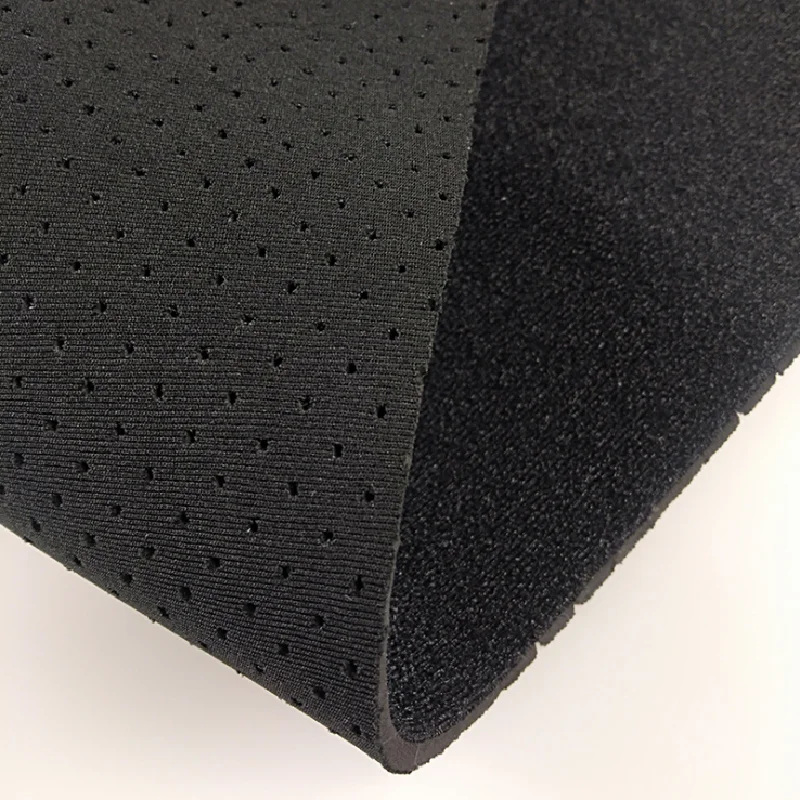 4 Yards Custom Breathable Perforated Sbr Neoprene Diving Fabric, Imitation OK Velcro Sports Belt Protector Sheet Wholesale Plain