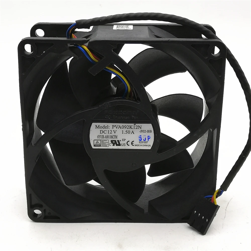 Original PVA092K12N 9038 9CM 12V 4-wire PWM temperature control violent chassis server cooling fan